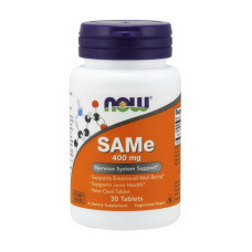Добавка для здоровья, SAMe 400 mg, NOW, 30 таблеток