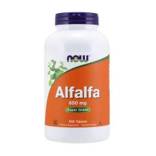Добавка для здоровья, Alfalfa 650 mg, NOW, 500 таблеток