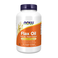 Добавка для здоровья, Flax Oil 1000 mg Vegan Formula, NOW, 120 капсул