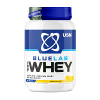 Сироватковий протеїн, Blue Lab 100% Whey, USN, 908 г (Банан)