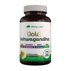 Ашваганда, Gold Ashwagandha 10 mg, OLIMP, 120 капсул