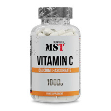 Кальций, Vitamin C Calcium L-Ascorbate 1000 mg, MST, 90 капсул