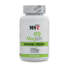 Магний, Magtein magnesium l-threonate 1000 mg, MST, 60 капсул
