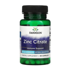 Цинк, Zinc Citrate 50 mg, Swanson, 60 капсул