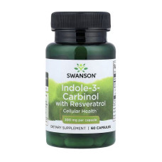 Добавка для здоровья, Indole-3-Carbinol with Resveratrol 200 mg, Swanson, 60 капсул