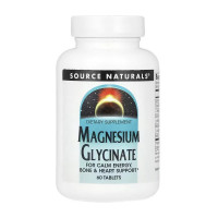 Магній, Magnesium Glycinate, Source Naturals, 60 таблеток