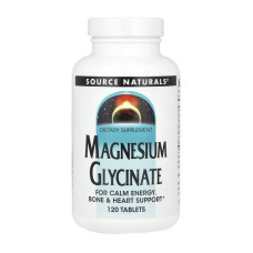 Магний, Magnesium Glycinate, Source Naturals, 120 таблеток