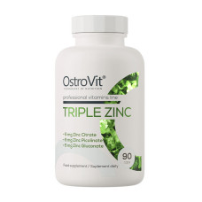 Цинк, Triple Zinc, OstroVit, 90 капсул