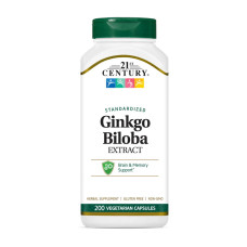 Добавка для здоров'я, Ginkgo Biloba Extract, 21st Century, 200 капсул