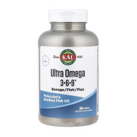 Омега-3, Ultra Omega 3-6-9, KAL, 100 капсул