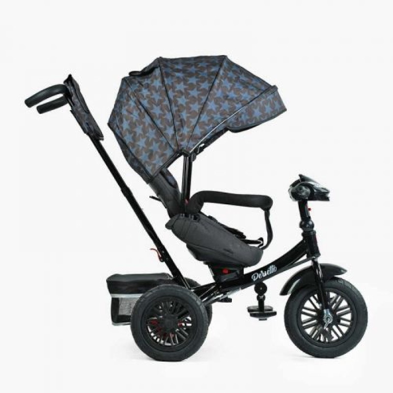 Велосипед 3-х колісний "BestTrike Perfetto" (поворотне сидіння, колеса гумові надувні, кошик, фара музична, USB, Bluetooth)