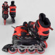 Ролики "Best Roller" (размер 30-33; цвет - КРАСНЫЙ; колеса PU, ПЕРЕДНЕЕ КОЛЕСО СВЕТ, в сумке, стелька – 17-19.5 см, d колес - 6.5 см)