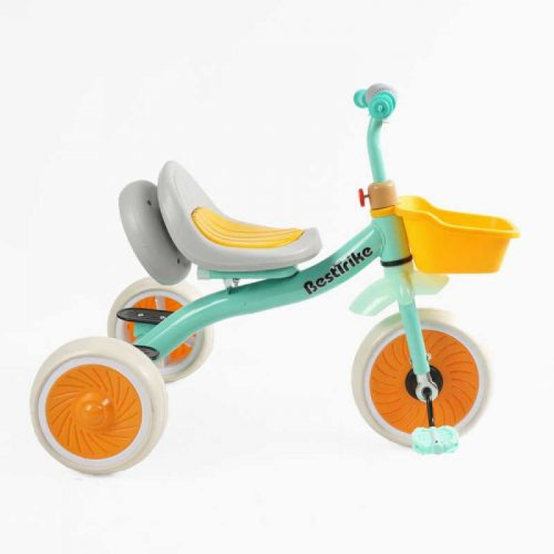 Велосипед 3-х колесный BS-49151 Best Trike (1) колеса EVA переднее 10ʼʼ, заднее 8ʼʼ, стальная рама, УКР.ОБУЧИВАНИЕ, свет, корзина, в коробке