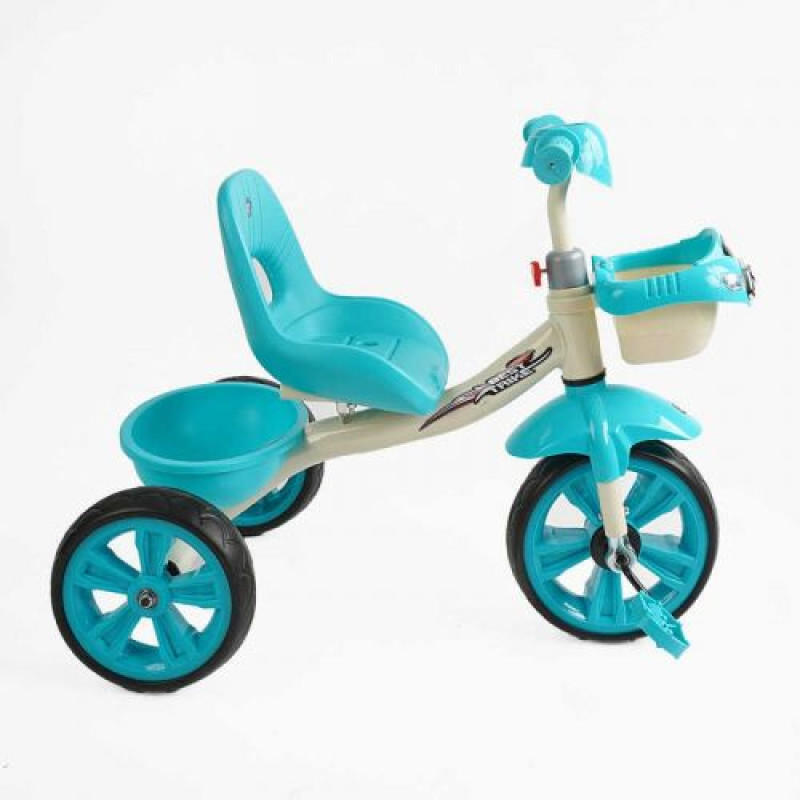 Велосипед 3-х колісний BS-60985 Best Trike (1) колеса EVA переднє 10’’, заднє 8’’, сталева рама, УКР. ОЗВУЧУВАННЯ, кошик, в коробці