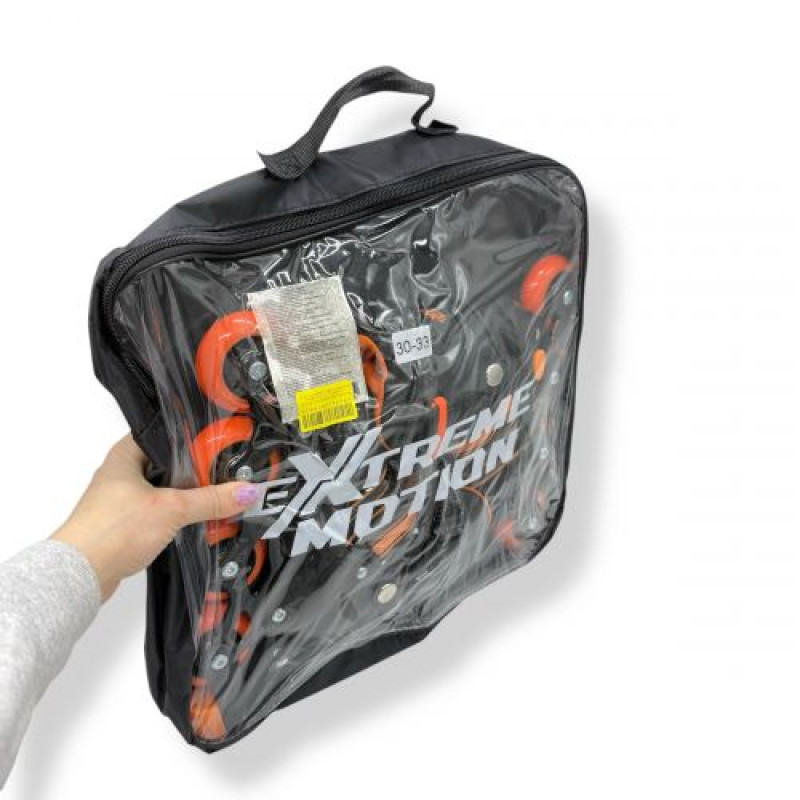 Роликовi ковзани розмір M (34-37) колеса PU 1 світло сумка (ПОМАРАНЧЕВІ)