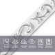Молдинг 4950х20х7 мм Белый с серебром SW-00002679