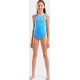 Купальник закритий для дівчат Arena GRAPHIC SWIMSUIT V BACK блакитний Діт 140 см