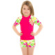 Топ сонцезахисний для дівчат Aqua SpeedT-SHIRT FLOWER