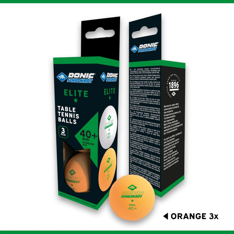 М'ячі Donic Elite 1зірка 40+ 3шт