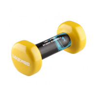 Гантель виниловая LivePro Studio Dumbbell, 1 кг, сталь/винил, желтая