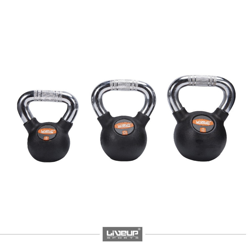 Гиря LiveUp RUBBER KETTEL DUMBELL