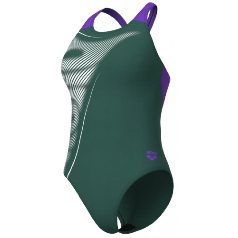 Купальник закритий для жінок Arena BRIGHT GLARE SWIMSUIT V BACK