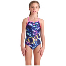 Купальник закритий для дівчат Arena SOAP BUBBLES SWIMSUIT LIGHT DR