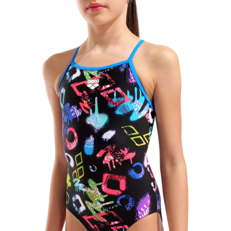 Купальник закритий для дівчат Arena GRAFFITI SWIMSUIT LIGHT DROP B