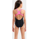 Купальник закритий для дівчат Arena SUNRISE SWIMSUIT SWIM PRO BACK чорний, бірюзовий, рожевий Діт 164 см