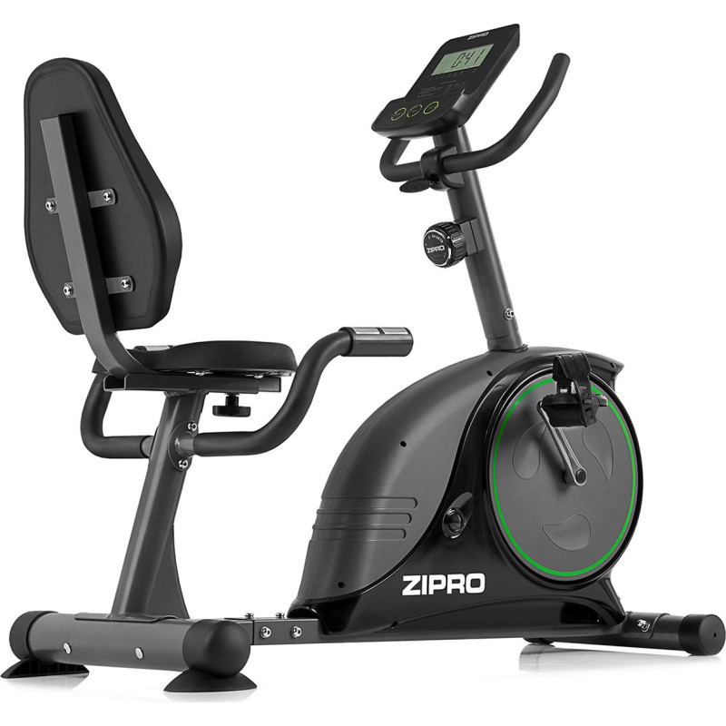 Велотренажер горизонтальний магнітний Zipro Easy чорно-сірий