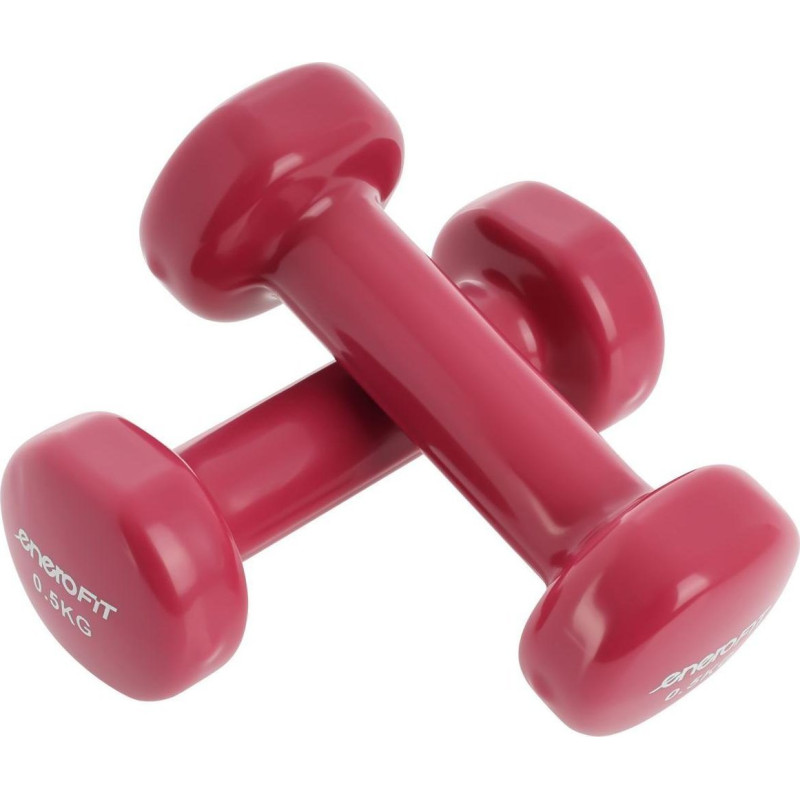 Гантелі вінілові ENERO FIT VDB зі стійкою, 7 кг