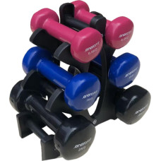 Гантелі вінілові ENERO FIT VDB зі стійкою, 7 кг