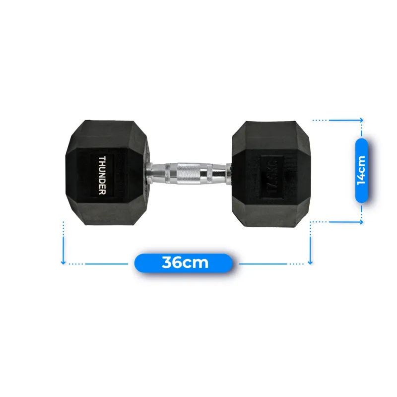 Гантель шестигранна THUNDER 17,5 кг