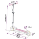 Самокат дитячий Ricokids Kodi біло-рожевий