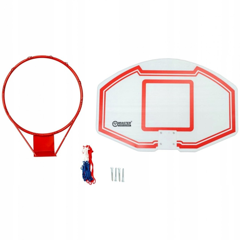 Щит баскетбольний MASTER MASSPSB-08, 90 х 60 см, червоно-білий