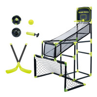 Дитячий ігровий набір 3 в 1 inSPORTline SCS510, 130 x 100 см, чорно-зелений