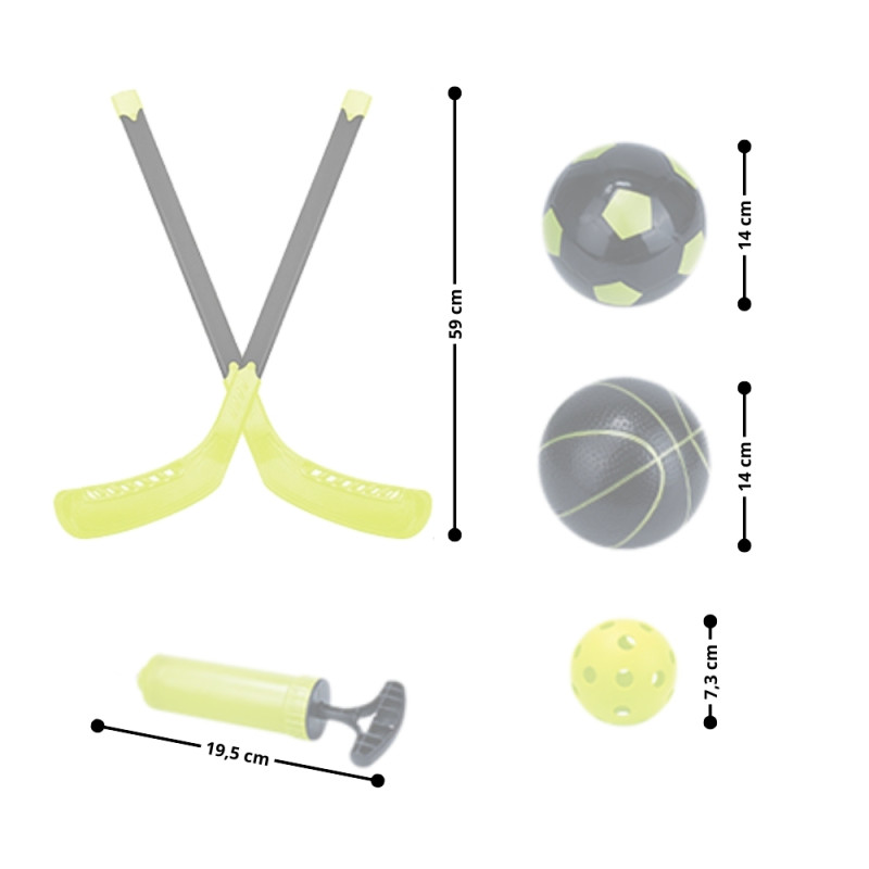 Дитячий ігровий набір 3 в 1 inSPORTline SCS510, 130 x 100 см, чорно-зелений