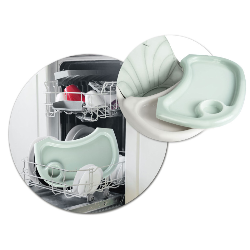 Стільчик для годування зі столиком Ricokids Milo 79 х 62 х 94 см - зелено-білий