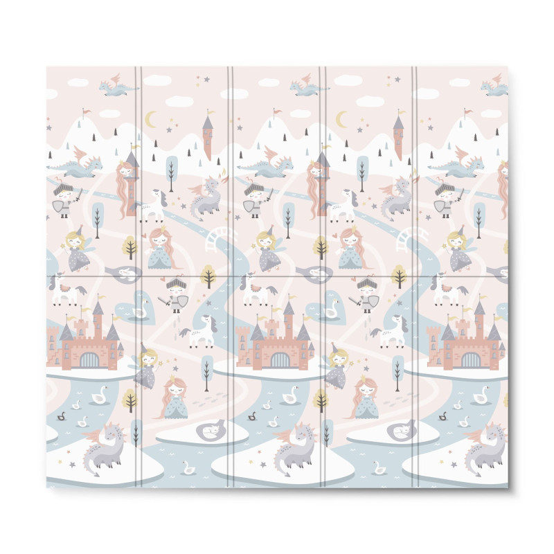 Килимок розкладний дитячий 200 x 180 x 1 см Nukido NK-340 Фортеця День-Ніч