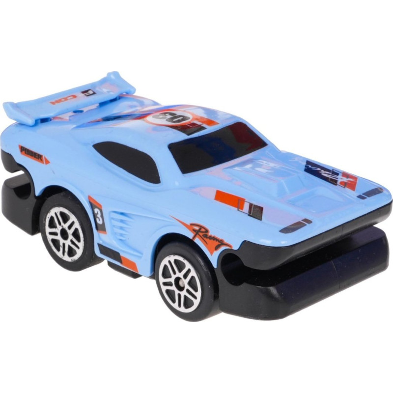 Автотрек з драбиною для дітей 3+ Елементи конструкції 90 шт. + Авто зі світлодіодами + Аксесуари