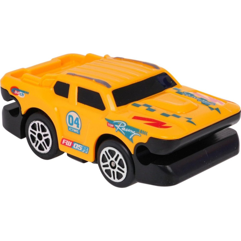 Автотрек з драбиною для дітей 3+ Елементи конструкції 90 шт. + Авто зі світлодіодами + Аксесуари