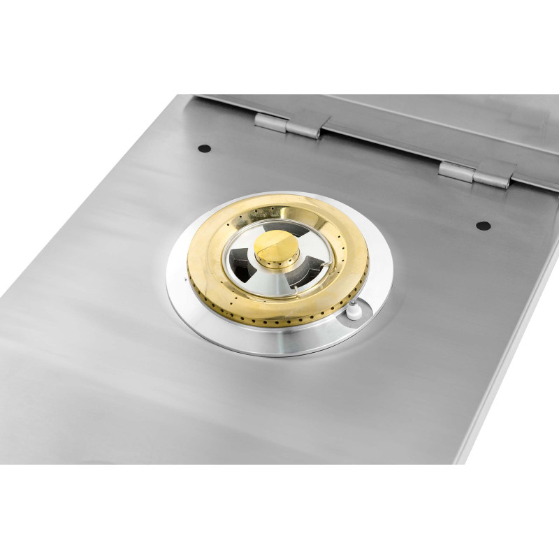 Одинарна вбудована конфорка з кришкою GRILLI 888002 Код: 012577
