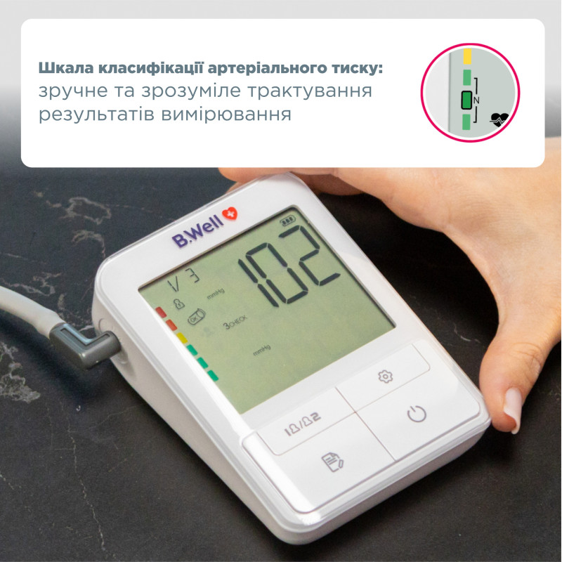 Автоматичний тонометр B.Well MED-51 з адаптером (MED-51/adapter-2652)