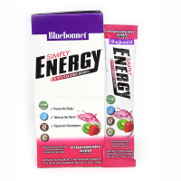 Энергетический напиток в порошке, вкус Земляники и Киви, Bluebonnet Nutrition, Simply Energy Grape, 14 пакетиков по 10 г