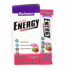 Энергетический напиток в порошке, вкус Земляники и Киви, Bluebonnet Nutrition, Simply Energy Grape, 14 пакетиков по 10 г