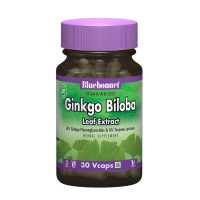 Екстракт Листя Гінкго Білоба, Ginkgo Biloba Leaf Extract Bluebonnet Nutrition, 30 гелевих капсул