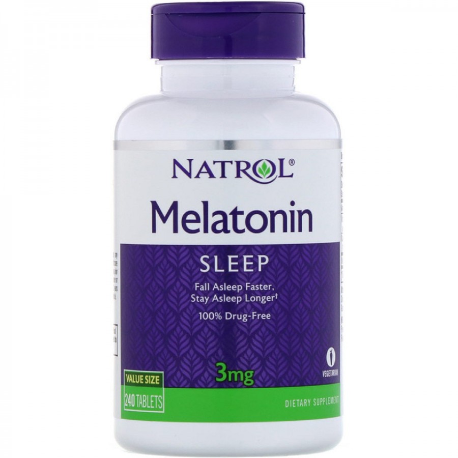 Мелатонін, Melatonin, 3 мг, Natrol, 240 таблеток