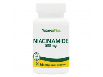 Ниацинамид (В3), Niacinamide, 500 мг, Natures Plus, 90 таблеток