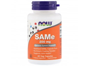 SAM-e (S-Аденозилметіонін), 200 мг, Now Foods, 60 желатинових капсул