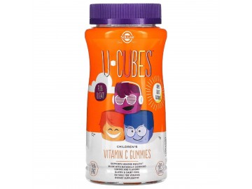 Вiтамiн С для Дітей, Апельсин Полуниця, U-Cubes, Children's Vitamin C, Solgar, 90 Жувальних Цукерок